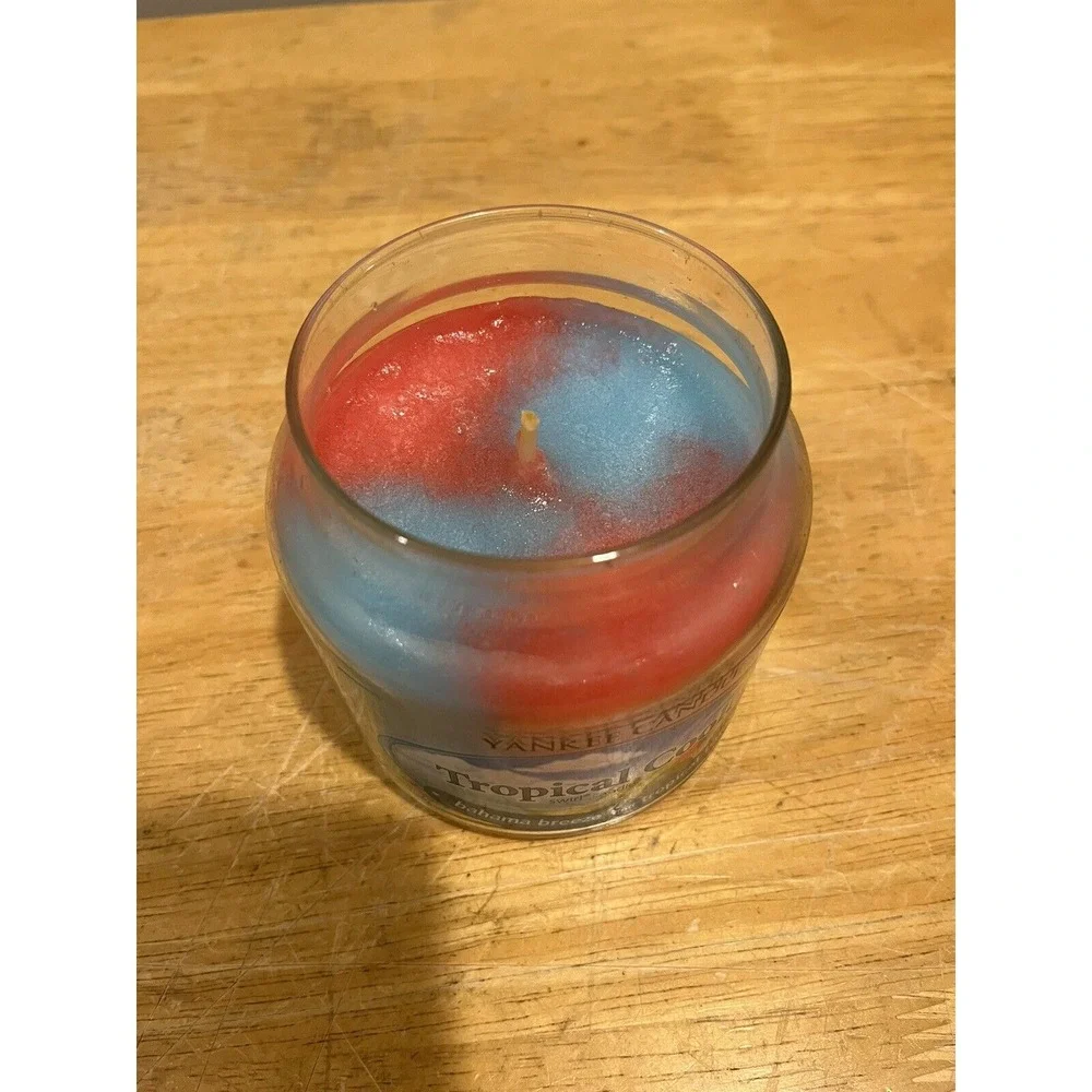 Rare Yankee Candle Tropical Cooler Bahama Breeze & Tropical Fruit Swirl‎ NOS
